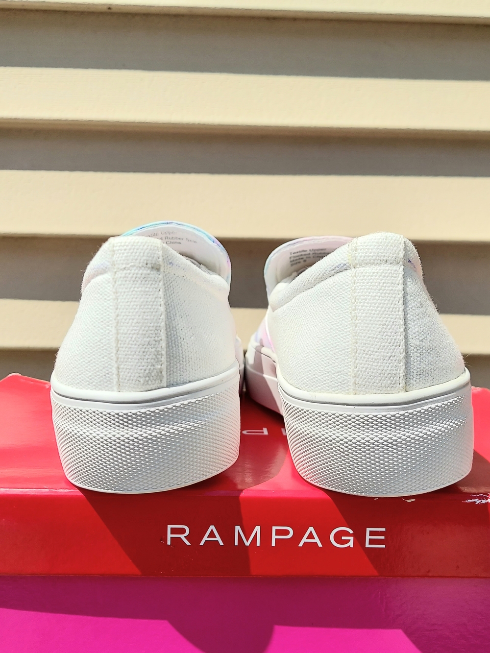 Rampage Korie Pastel Tie Die Platform Slip-On Sneakers Women's Size 6 Y2K Preppy - Picture 10 of 12